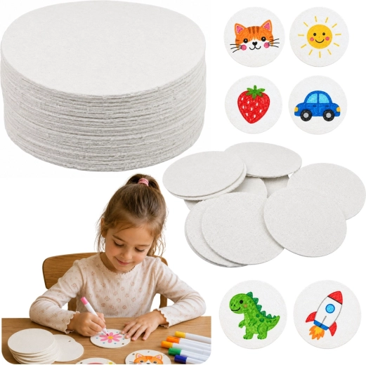 Aros de papel para colorear 3D de pulpa de madera DIY 6 cm (20 uds)
