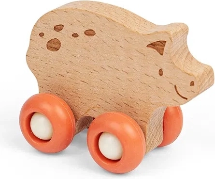 Juguete de madera con ruedas - Animal doméstico