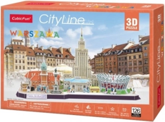 Puzzle 3D CityLine panorama Varsovia 159 piezas