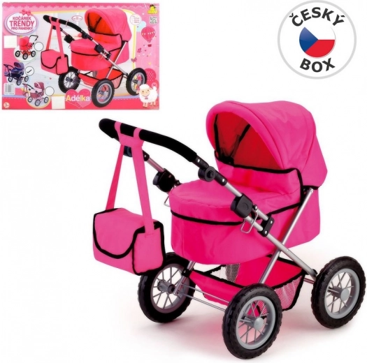 Cochecito para muñecas Adélka rosa