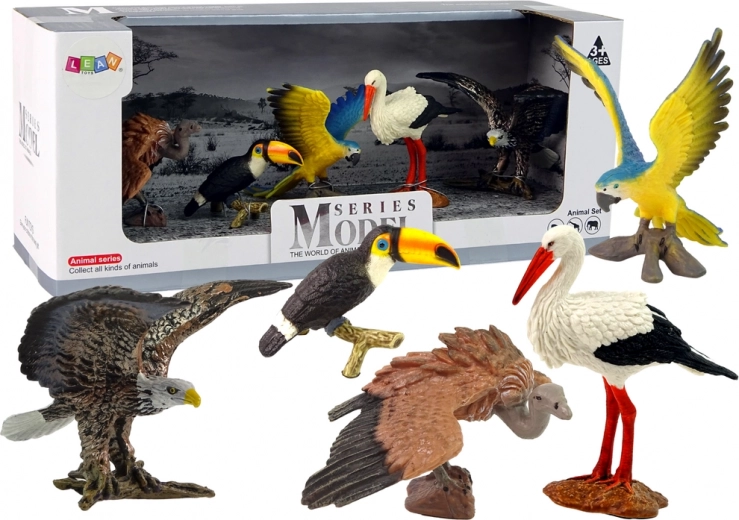 Set de figuras de aves del mundo - 5 unidades