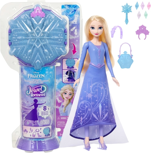 Mattel Disney Frozen Jewel Reveal muñeca Elsa con patines con accesorios