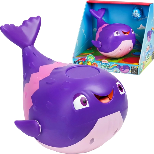 Set Piñata Smashlings con ballena arcoíris morada y 4 figuras