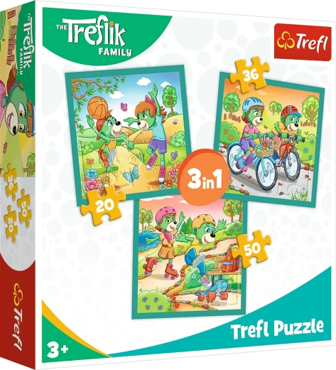 Puzzle Treflíci 3 en 1 – conoce a los Treflíci (20, 36 y 50 piezas)