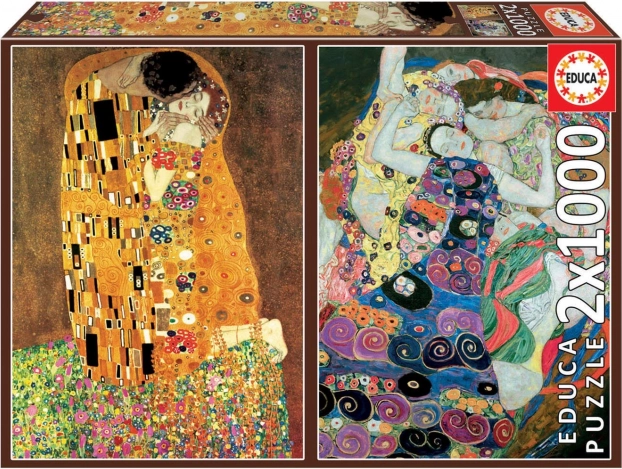 EDUCA Puzzle El Beso y Chicas 2x1000 piezas