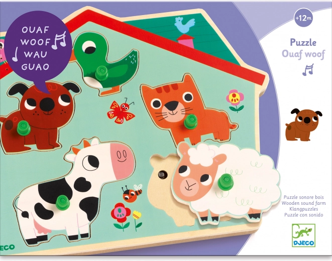 Puzzle encajable de animales domésticos DJECO
