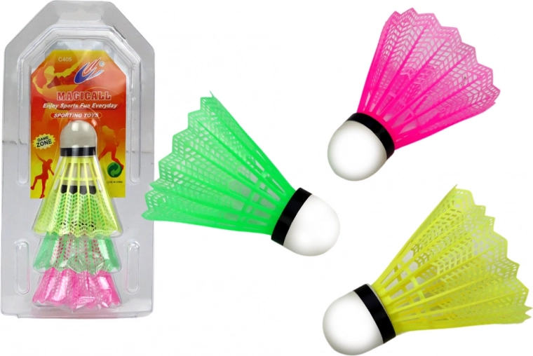Set de volantes de bádminton 3 uds – clásicos de colores