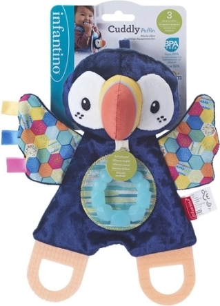 Pingüino de peluche con mordedores Infantino