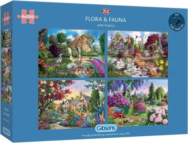Puzzle Gibsons Flora y Fauna 4x500 piezas