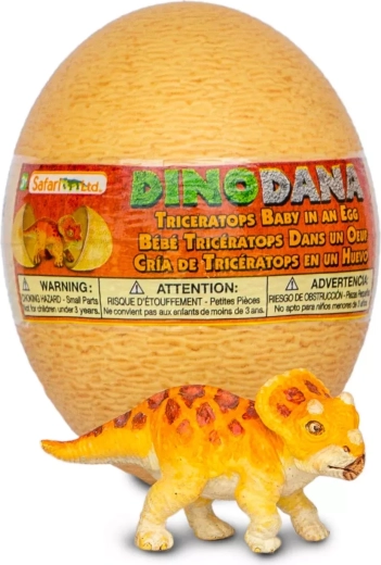 Safari Ltd. figura de cría de triceratops en huevo con realidad aumentada