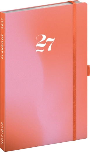 Notique Planbook diario y cuaderno de notas Korál 2027, 13 × 21 cm