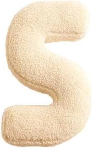 Letra de peluche Mealini S en color crema - 1 pieza