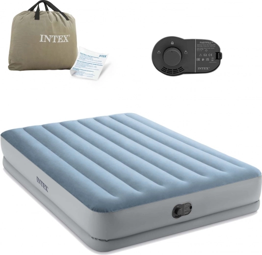 Cama hinchable doble INTEX 203 × 152 × 36 cm con bomba eléctrica integrada