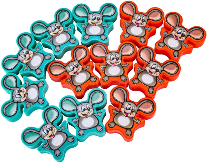 12 ratoncitos en dos colores: ideal para turnarse entre jugadores
