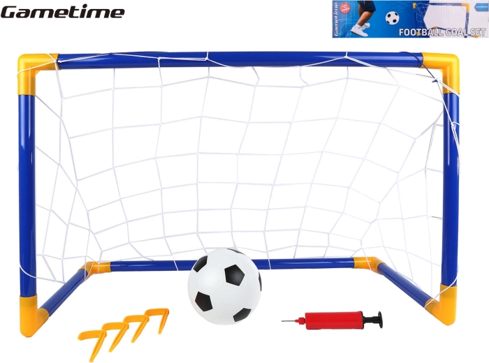 Portería de fútbol para niños GAMETIME 79 × 50 × 43 cm con balón y bomba
