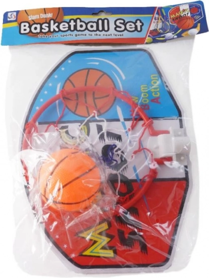 Canasta de baloncesto con balón para puerta