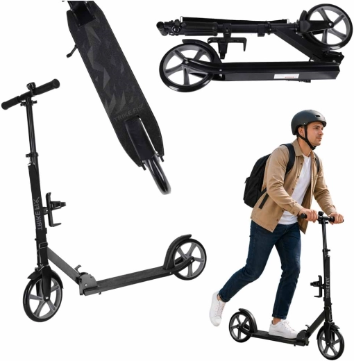 Patinete urbano plegable Trike Fix 200 mm negro-gris