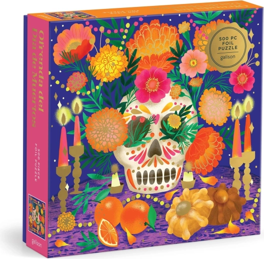 Puzzle metálico cuadrado Altar del Día de Muertos de 500 piezas