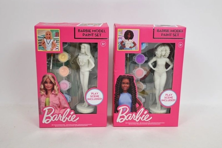 Figura de yeso Barbie para pintar con pinturas (2 variantes)