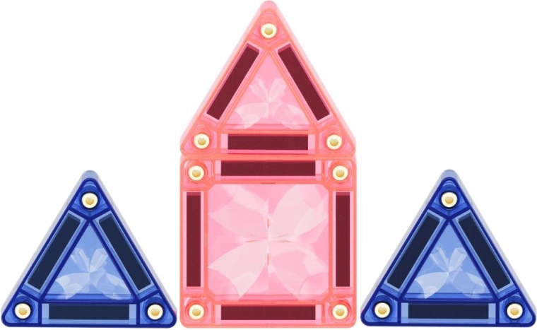 Cleverclixx construcción magnética mini tiles pastel, 28 piezas