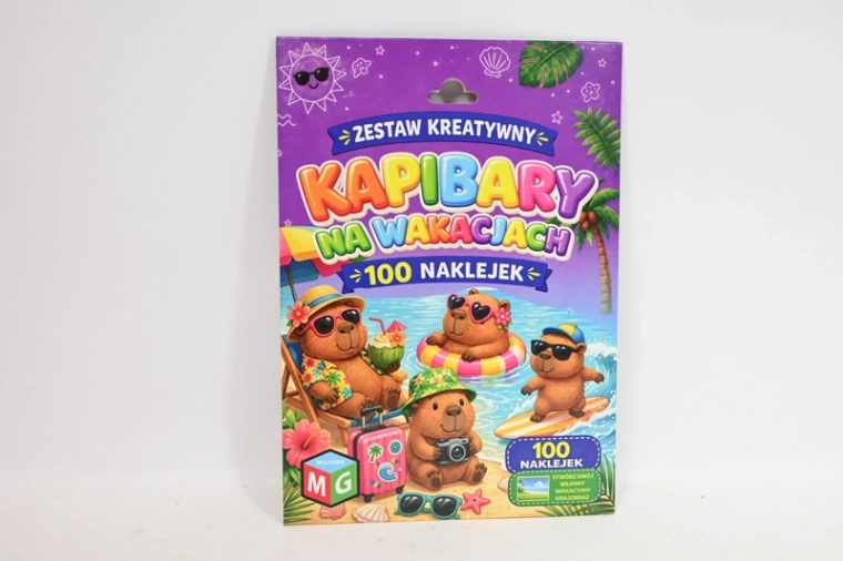 Kit creativo con pegatinas Capibaras de vacaciones