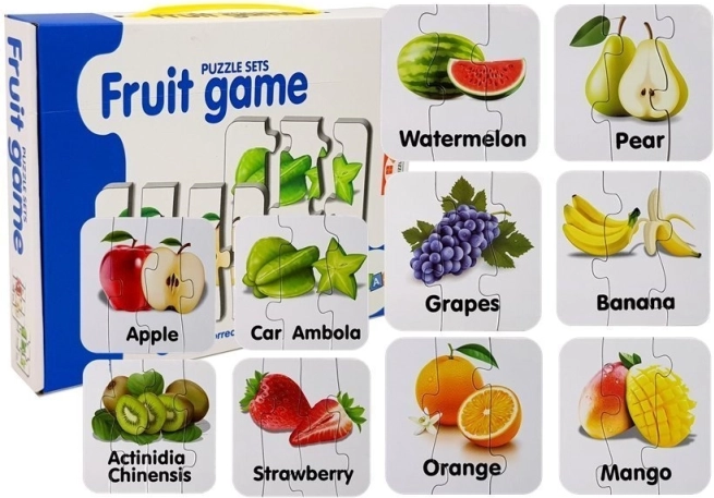 Puzle educativo de frutas – 10 parejas