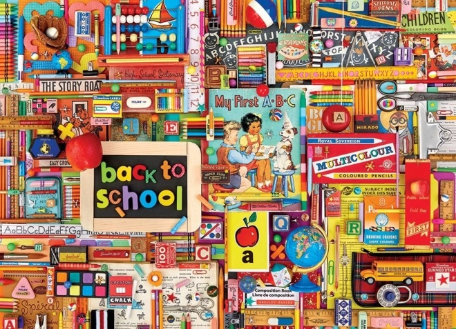 Puzzle Vuelta al cole de 1000 piezas de COBBLE HILL