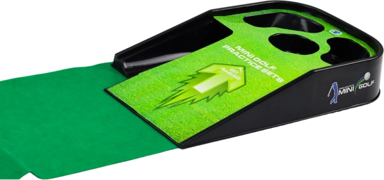 Entrenamiento de precisión en la rampa de minigolf