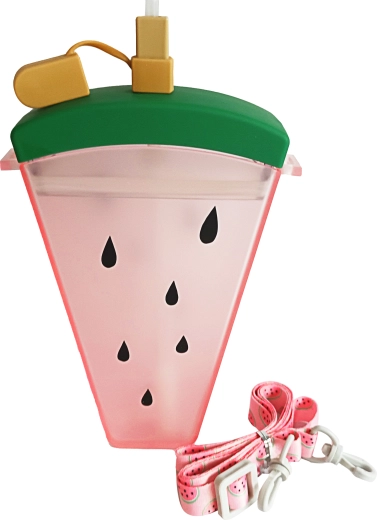 Taza para beber con pajita sandía
