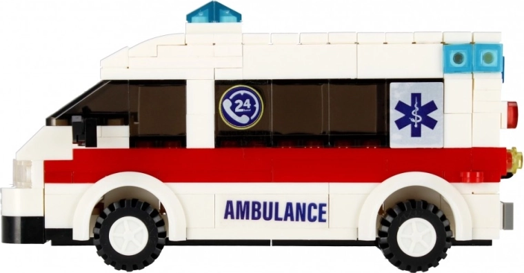 Ambulancia realista con detalles funcionales