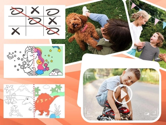 Fotos, video 1080P y juegos divertidos