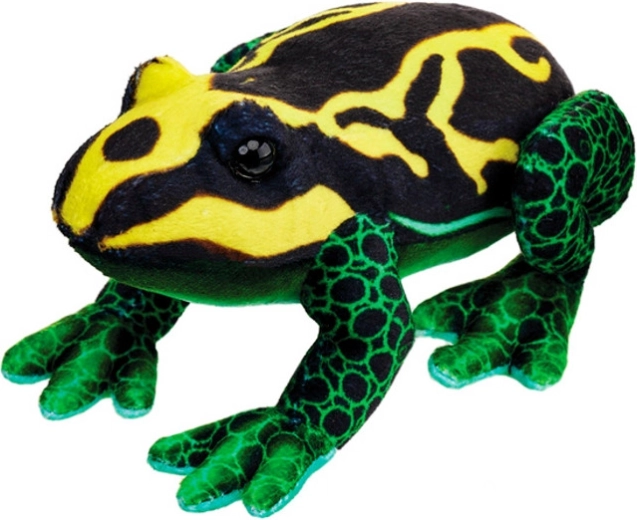 Rana de peluche amarilla-negra 13 cm