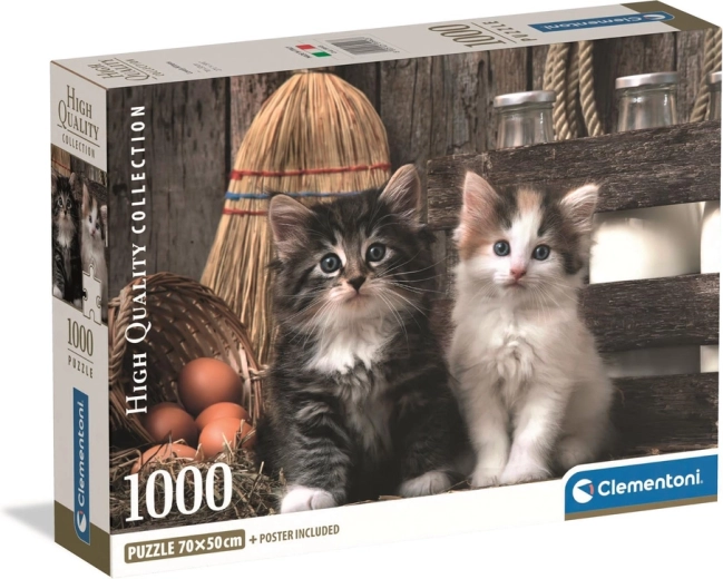 Puzzle de 1000 piezas – adorables gatitos CLEMENTONI