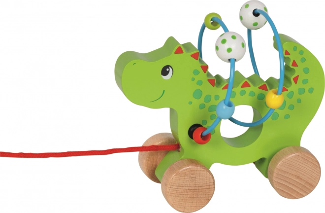 Goki dragón de madera de arrastre con cuentas