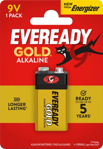 Batería alcalina Energizer Eveready Gold 9V