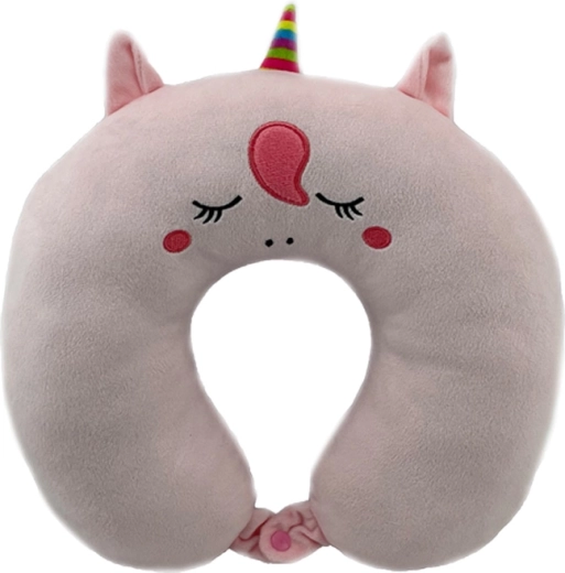 Almohada de felpa con botón – unicornio
