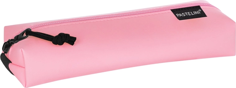 Estuche ancho de PU PASTELINI con banda elástica rosa
