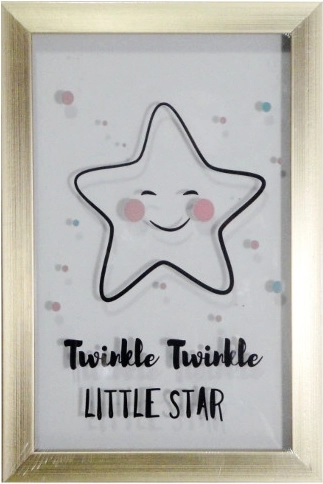 Cuadro con estrellita en marco 20 × 30 cm