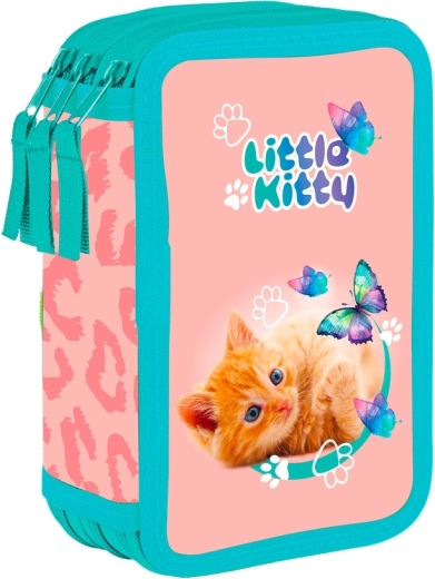 Estuche escolar de tres pisos Gato – vacío