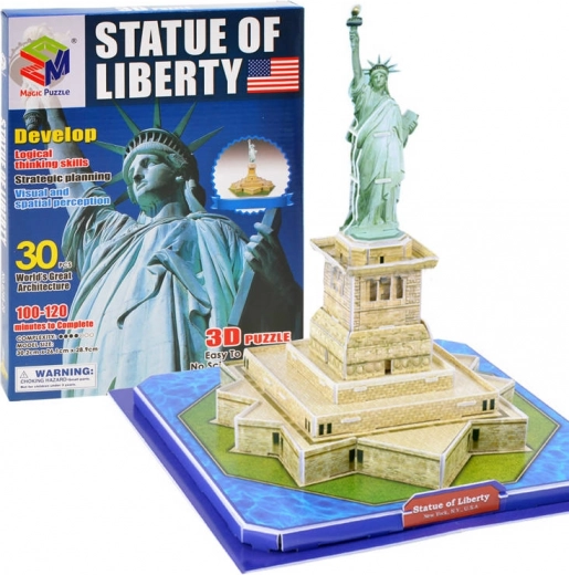 Puzzle 3D Estatua de la Libertad – modelo educativo de Nueva York (30 piezas)