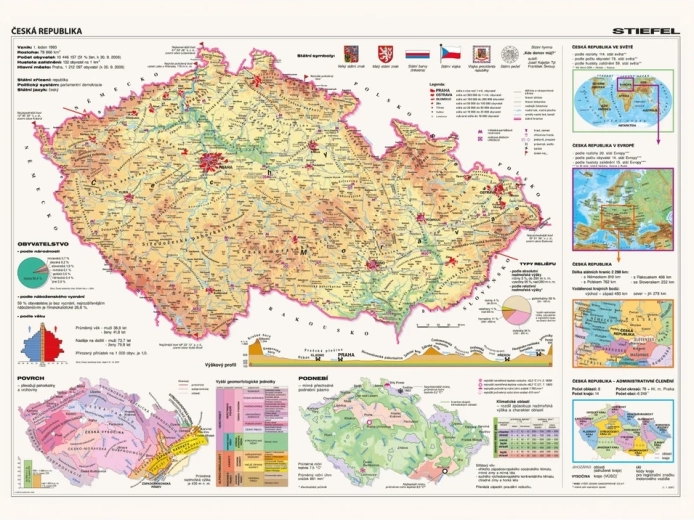 Puzzle mapa de la República Checa 2000 piezas DINO