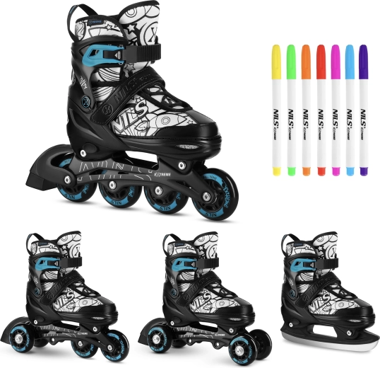 4 en 1: inline, quad, 2+2 y patines de hielo