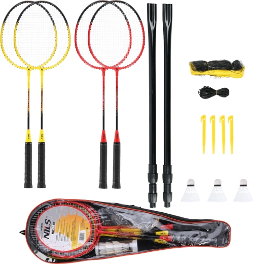 Set de bádminton NILS NRZ264 para 4 jugadores con red