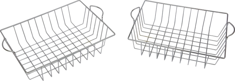 Masterkidz juego de 2 cestas metálicas – escurridor para vajilla para cocina infantil