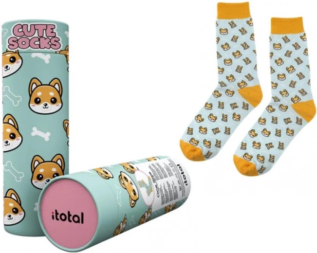 Calcetines de algodón con motivo de perritos