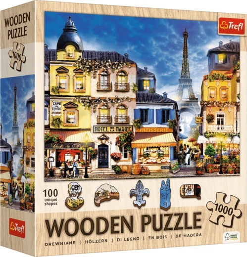 Puzzle de madera TREFL Callejuela francesa 1000 piezas