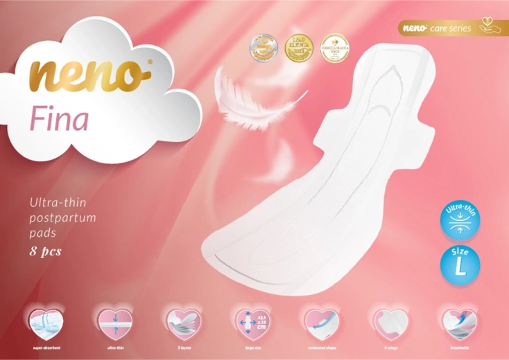 Compresas posparto Neno ultrafinas Fina, 8 uds