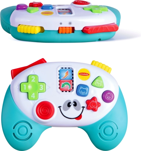 Mando de videojuegos con efectos de luz y sonido