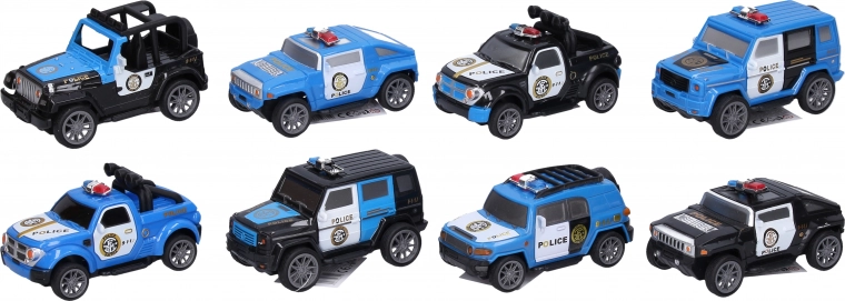 Coche de intervención policial de retrofricción 10 cm