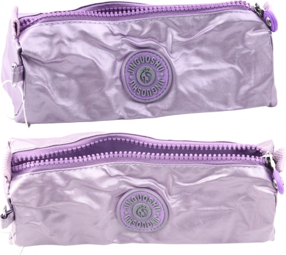 Estuche escolar con un compartimento morado